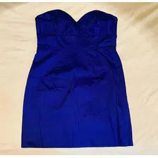 Vestido Corto Azul Strapless F21 Mediano