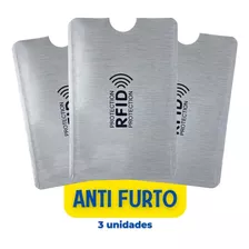 Capinha Protetor Cartão De Crédito Rfid Anti Furto Kit 3x