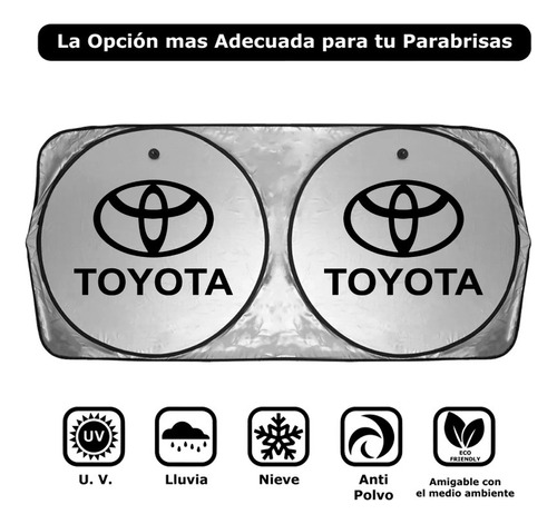 Parasol Cubresol Con Ventosas Logo Suvs Toyota Sequoia 2010 Foto 4