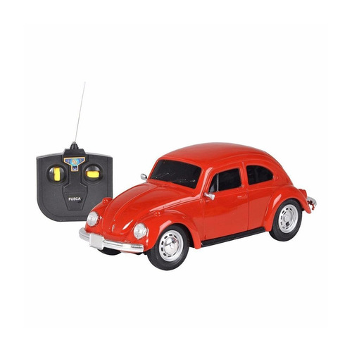 Carro Convencional De Controle Remoto Cks Toys Fusca Volkswagen 1:24 Vermelho
