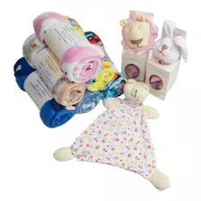 Manta Infantil Soft Bebe Estampado Com Naninha Bichinho 2pçs