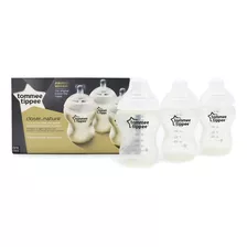 3 Biberones Mamila Tommee Tippee Closer To Nature 260ml Blanco Closer To Nature Original Anticolico