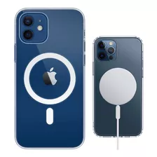 Estuche Funda Transparente Con Carga Magnética Para iPhone