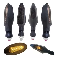 Kit 04 Piscas Slim Moto Seta Led Dublo Universal Luz Forte