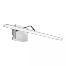 Aplique Pared Movil Cuadra Baños Luz Led Calida 50cm Cromo Gioluce