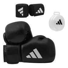 Set De Boxeo adidas Guantes Vendas Protector Bucal Completo