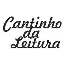 Adorno Em Mdf Cantinho Da Leitura Cor Preta