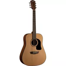 Guitarra Acústica Dreadnought Texana Washburn Ad5k Color Natural Orientación De La Mano Derecha