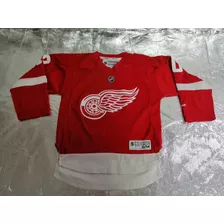 Jersey Reds Wing Detroit Niñ@ Talla 12 Años Rebk Zetterberg 