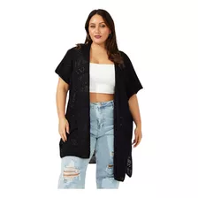 Saida De Praia Plus Size Kimono Cardigan