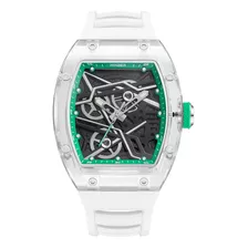 Reloj De Pulsera Minber Para Caballero M9082g2 Blanco