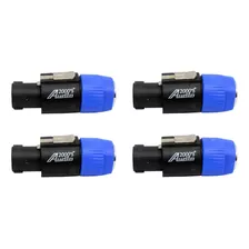 Audio2000s Acc31a1p2 Lote De 4 Adaptadores Macho A Conector