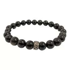 Pulseira Masculina Obsidiana Negra 8mm - Escudo De Proteção