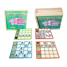 Jogo Alfabetização Loto Leitura Bingo Com 4 Tabuleiros 105pç