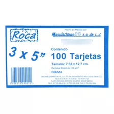 Tarjetas De Cartulina Roca 3x5 12x7cm Roca, Paq/100 Piezas