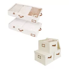 Caja De Almacenaje Bajo Cama Y Contenedores Decorativos 32l