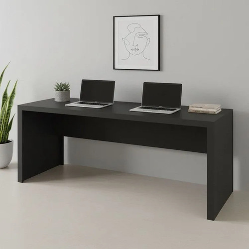 Mesa Para Escritório Me4109 Tecno Mobili Preto Hh Preto