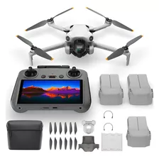 Drone Dji Mini 4 Pro Rc 2 Tela Combo Plus 3 Baterias 45 Min Cor Cinza