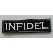 Distintivo Funny Patch Tarja Infidel Infiel Preto Black