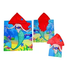 Toalha Poncho Infantil Sereia