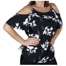 Blusa Feminina Bata Ciganinha Soltinha Ombro A Ombro Verão