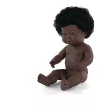 Muñeca Síndrome Down Africana 38 Cm