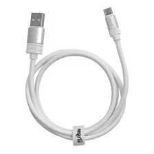 Cable Usb A Micro Usb Reforzado 2mts Carga Rapida Color Gris