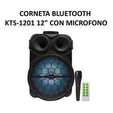 Corneta Bluetooth Kts-1201 12 Con Microfono Y Luz Led Rgb