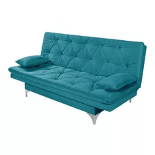 Sofa Cama Reclinavel Austria Suede Liso Essencial Estofados