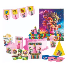 Kit Imprimible Personalizado Peach Con Super Mario Bros