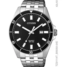 Relógio Citizen Masculino Prata Premium Casual Bi5050-54e Cor Da Correia Prateado Cor Do Bisel Prateado Cor Do Fundo Preto