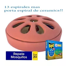 Porta Espiral Cerámica Espirales Repelente Mosquitos Raid Te