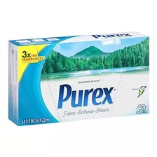 Purex Plancha Suavizante De Tela, Brisa De Montana, 40 Unida