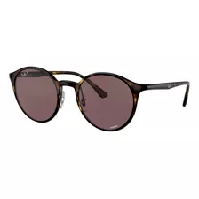 Anteojos De Sol Polarizados Ray-ban Rb4336 Chromance Standard Con Marco De Nailon Color Polished Shiny Tortoise, Lente Violet Chromance, Varilla Polished Shiny Tortoise De Nailon - Rb4336ch