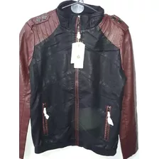 Campera Simil Cuero Hombre Con Piel!!