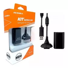 Kit Bateria E Cabo Do Controle Xbox 360 Slim Ex1747