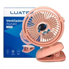 Mini Ventilador Portátil Presilha Rosa