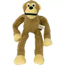 Brinquedo Mordedor Pelúcia Macaco Grande Com Apito 40 Cm Pet