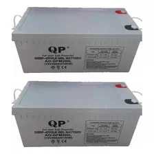 Pack 2 Batería Ciclo Profundo Gel Qp 12v 200ah Energía Solar