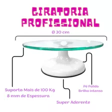 Bailarina Giratória De Vidro Profissional - Varias Cores Top Cor Branco