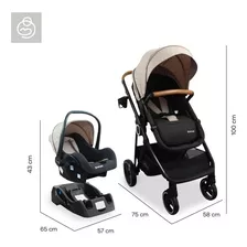 Coche Para Bebe Tipo Moises + Portabebe Cosmos Bebesit