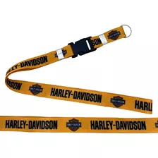 Chaveiro Harley Davidson Moto Cordão Laranja Para Pescoço 