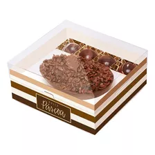 Caixa Meio Ovo E Docinhos 250g Tons De Chocolate - Cromus