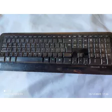 Teclado Sem Fio Microsoft 800 Qwerty Cor Preto Português