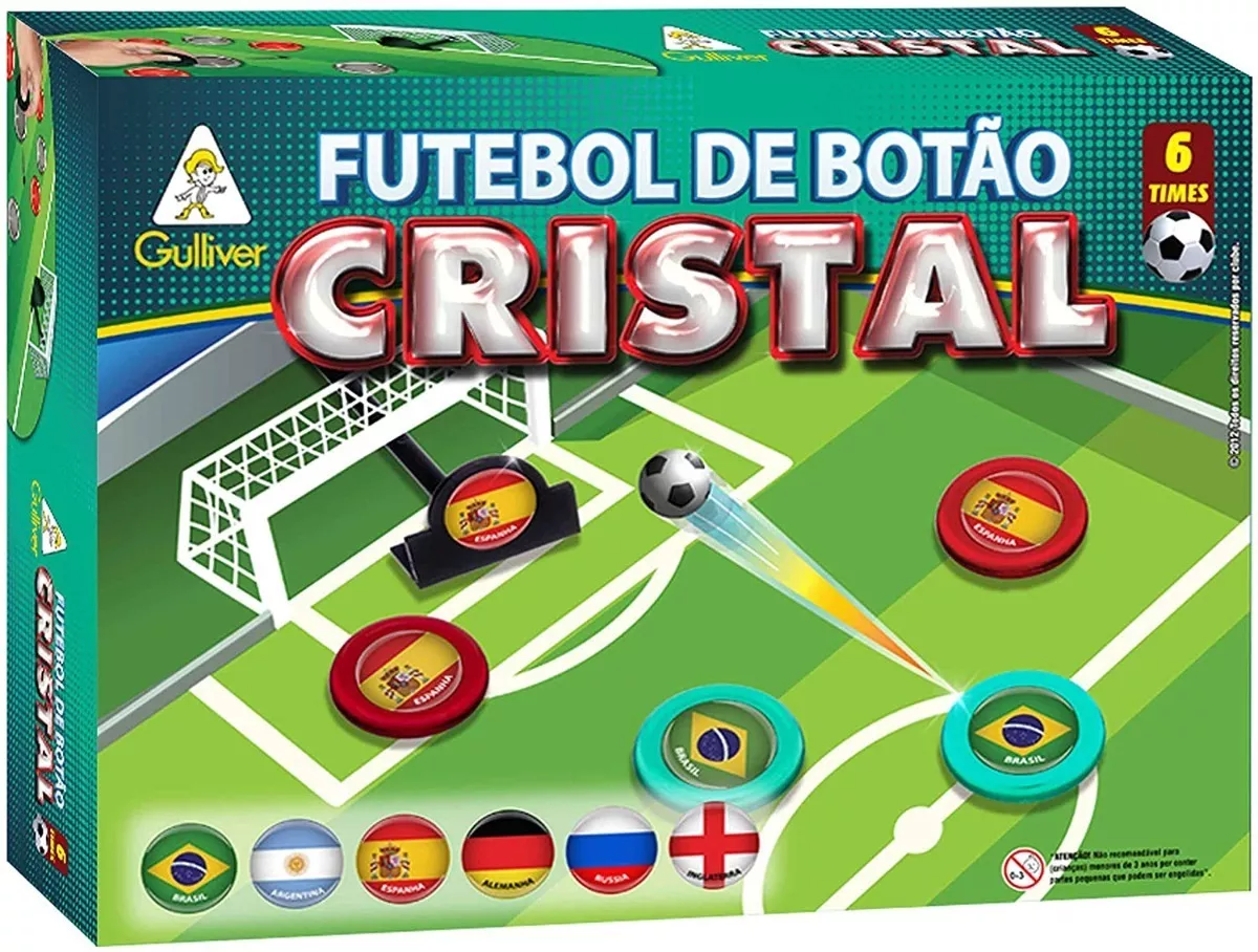 Futebol Botão Gulliver Cristal América  6 Times Diferentes