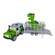 Camioneta Luz Sonido Transportadora De Dinosaurio Con Vapor Personaje Dinosaurio Verde