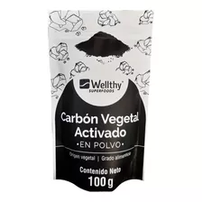 Wellthy Carbon Activado En Polvo Grado Alimenticio 100g Se