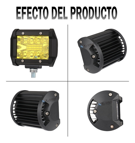 Par Faros 4''led Auxiliares 60w Triple-fila Jeep Rzr Suv 4x4 Foto 10