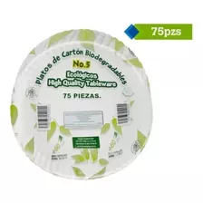 Platos De Cartón Marba No. 5 Ecologico Biodegradable 75 Pzs