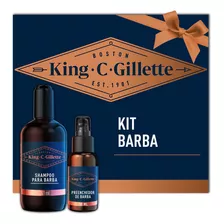 Kit King C Gillette Shampoo Barba 241ml + Sérum Preench 50ml 2 Unidades